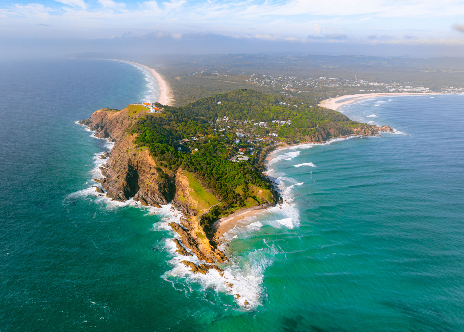 Küstenlandschaft bei Byron Bay im weichen Licht